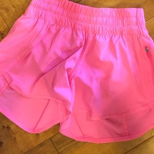 Hot pink Lululemon tracker shorts, size 4